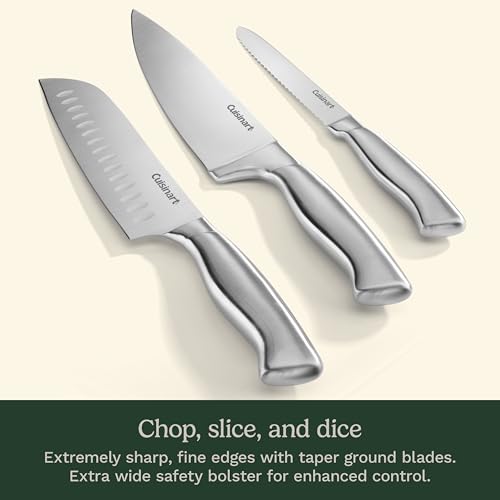 Cuisinart 15-Piece Stainless Steel Knife Set with Block - Hollow Handle