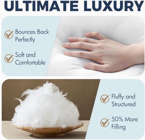 MIULEE 26x26 Inch Down Alternative Pillow Insert - Pack of 1