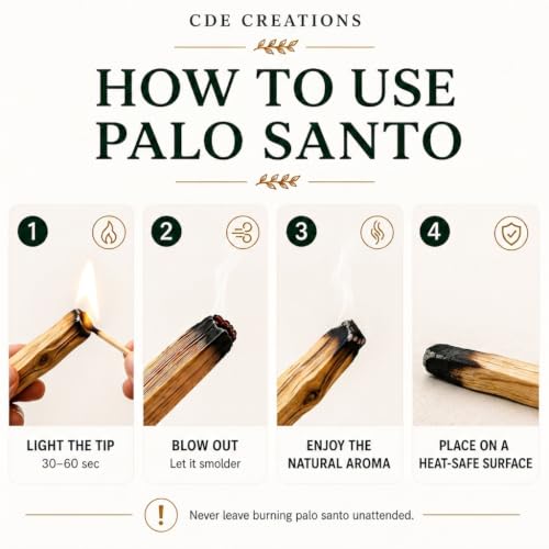 60 Premium Wild Harvested Palo Santo Sticks for Smudging & Rituals - 4 Inches