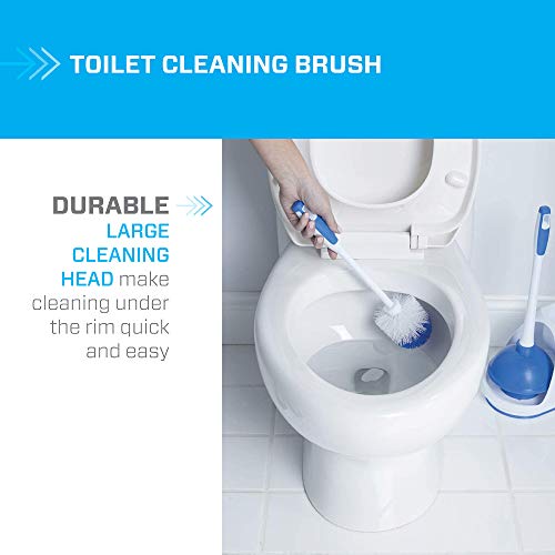 Mr. Clean Toilet Plunger and Bowl Brush Set with Caddy - White, Pack of 1