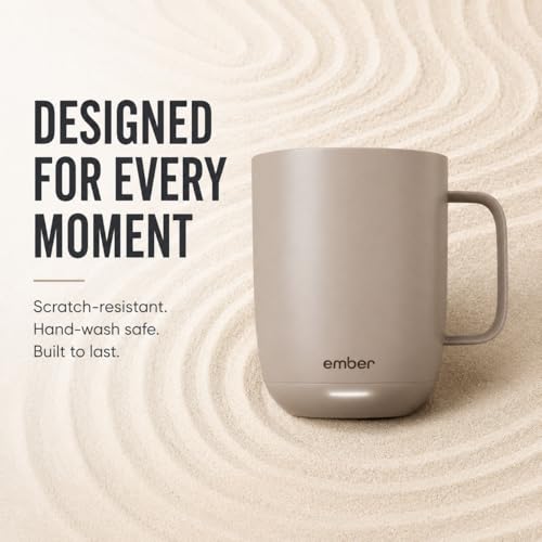 Ember Temperature Control Smart Coffee Mug 2 - Sandstone, 14 Oz, App-Controlled Heated Mug