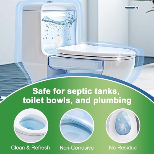 Msvvko Toilet Bowl Cleaner Tablets 54 Pack - Automatic Bleach Tank Cleaner for Stain Removal