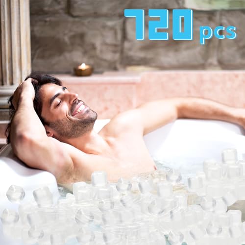 Blue Reusable Ice Cubes 720 Pack for Cold Therapy & Beverage Cooling
