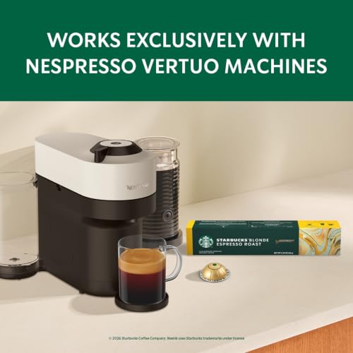 Starbucks Blonde Espresso Capsules for Nespresso Vertuo - 10 Count Pack of 5