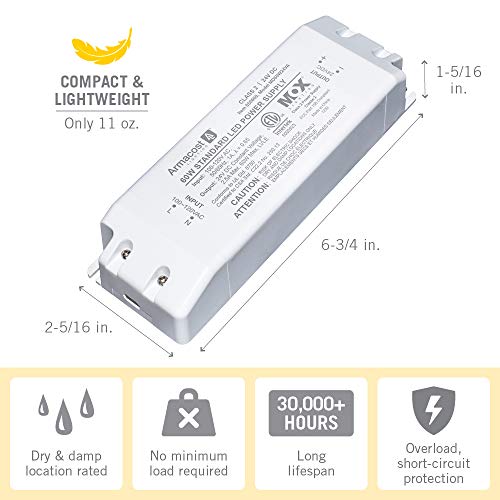 Armacost Lighting 60W 24V LED Power Supply - White, Compatible with Dimmers