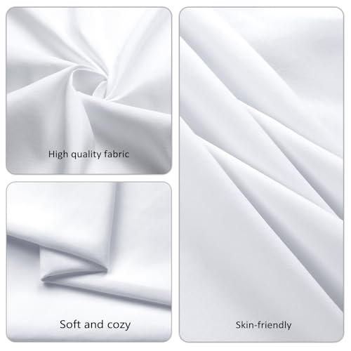 Peppmily 12 Pack White Rectangle Tablecloth 60 x 102 Inch for 6Ft Tables - Elegant & Durable Polyester
