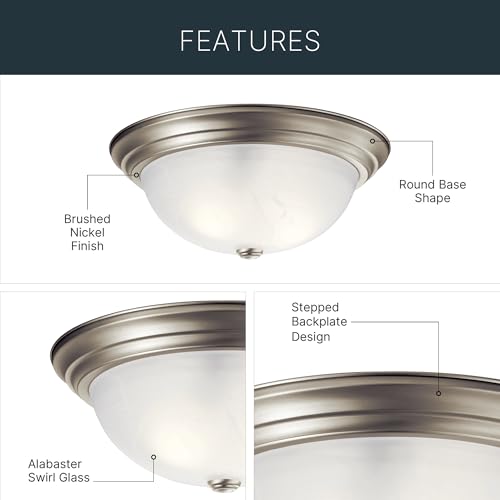 Kichler 3-Light Flush Mount Ceiling Light - 15.25