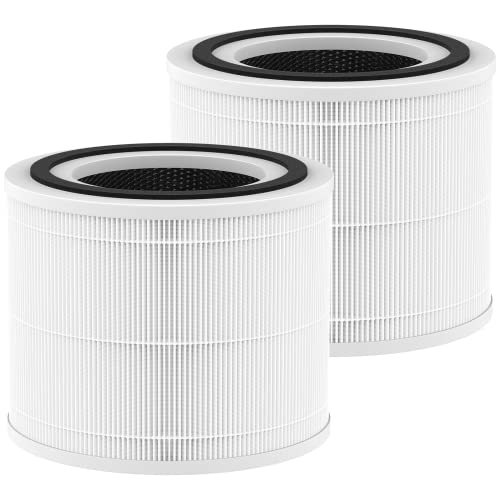 White 2 Pack Compatible Air Purifier Filters for Puroair 240 - Activated Carbon, Pet Dander & Odor Removal