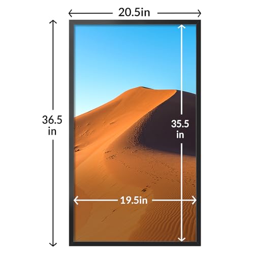 LaVie Home 20x36 Black Picture Frame with HD Plexiglass, Wall Display (Vertical or Horizontal) – 1 Pack