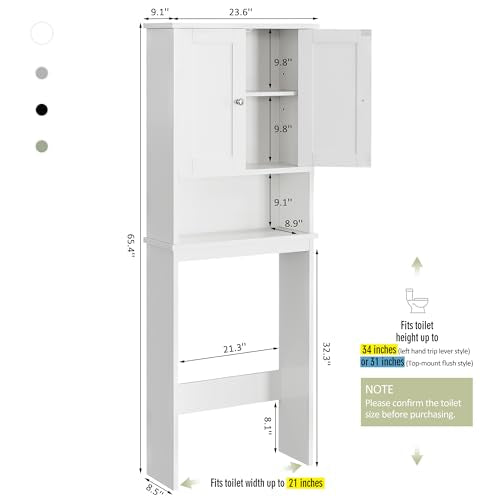 Over the Toilet Storage Cabinet, Bathroom Organizer Toilet, Space