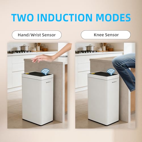 Geradivoxa 8 Gallon Touchless Kitchen Trash Can with Motion Sensor & Standard Variation