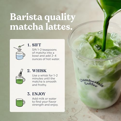 Ceremonial Grade Matcha Green Tea Powder Tin - 30 Servings, Organic from Japan, Sifted for Barista Style Preparation
