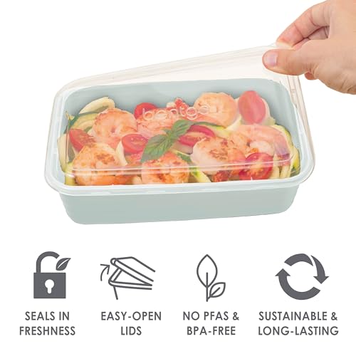 Bentgo Prep Meal Prep Kit with Floral Pastels - 60 Piece 3-Compartment Containers