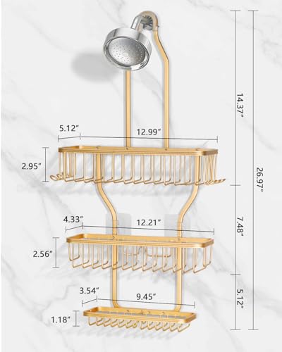 Shower Caddy Hanging - Never Rust Organizer Aluminum Over the