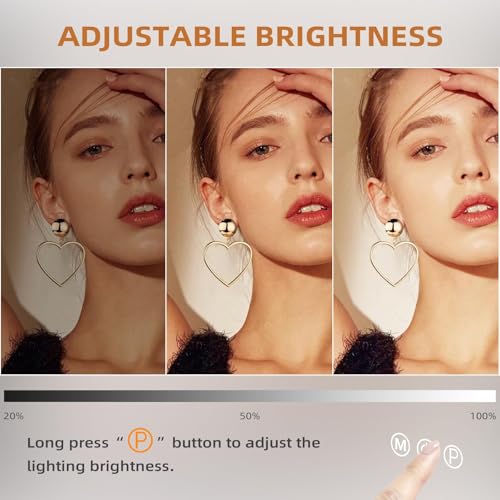 Hansong 32x23 Inch Hollywood Vanity Mirror with Lights, 18 Dimmable Bulbs, Touch Control, USB Charging, Wall Mount Option