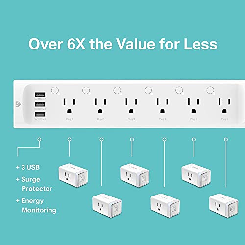 Kasa Smart Power Strip HS300 with 6 Outlets, Surge Protection & USB Charging
