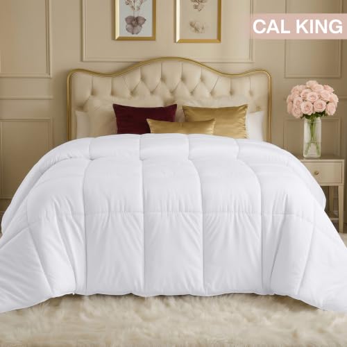 California King Duvet Insert - White 96x102 Inches Plush Polyester Comforter