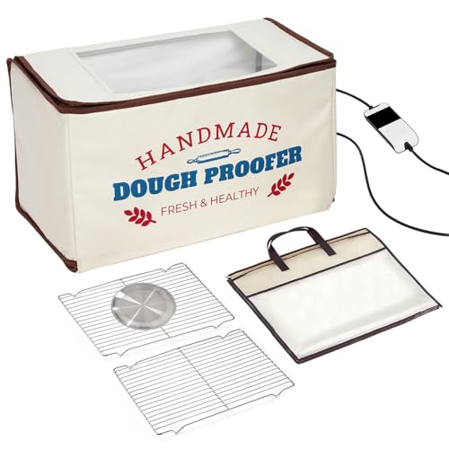 Off-White Extra Large Dough Proofing Box with 3-Sided Heating, 24H Timer - L-21.6'' x 11.8'' x 11.8''