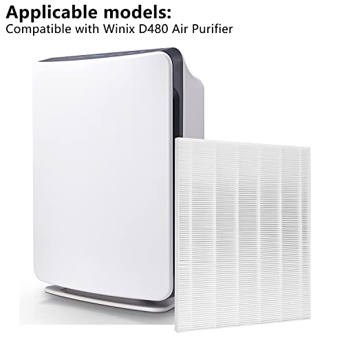 LHARI 2-Pack D480 HEPA Air Filter Compatible with Winix D480 Air Purifier