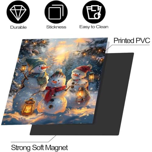 Winter Snowman Wallpaper Magnetic Dishwasher Cover