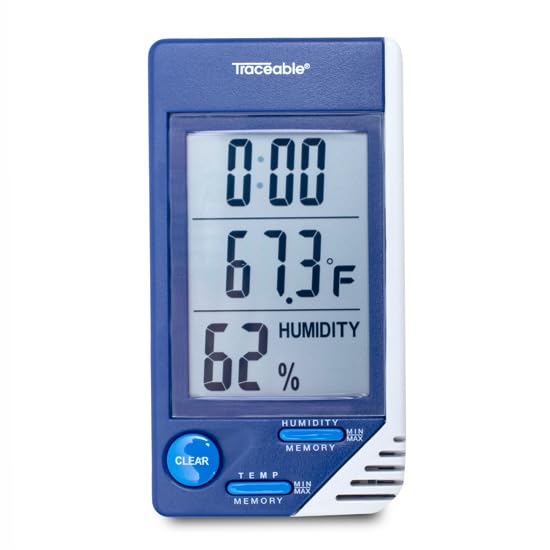 Traceable NIST Calibrated Hygrometer with Temperature and Humidity Monitoring