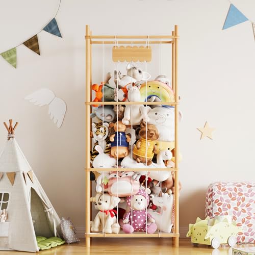 Stuffed Animal Storage Organizer 22.8W x 15.8D Large Capacity Toy Cage for Playroom