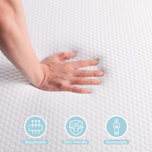 Toddler Crib Mattress 52 x 27.6 x 4.5 Inch Memory Foam Breathable Washable Cover