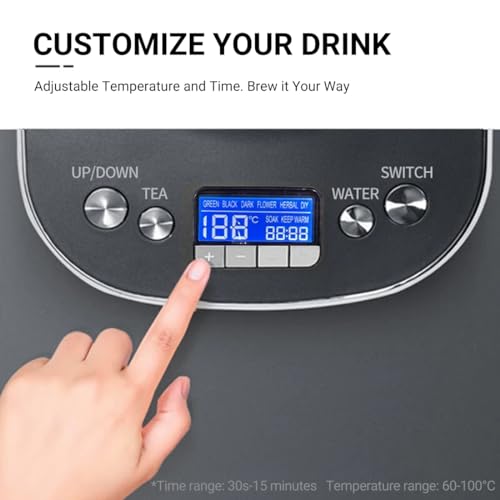 Joydeem 1.7L Electric Kettle with Auto Lift Tea Infuser & Temperature Control