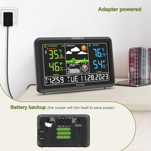 DreamSky Weather Station Indoor Outdoor Thermometer Wireless, Atomic