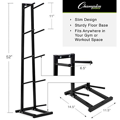Champion Sports Medicine Ball Tree Storage Rack – Durable 5-Level Gym Organizer