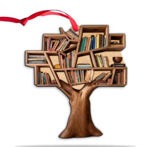 Book Lovers Christmas Ornament, Books Ornaments, Book Keepsakes for Bookworm Family Friends, Book Tree Christmas Decoration, Book Club Ornaments for Women Men (Book-01)