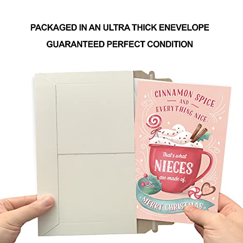 Niece Christmas Card - Eco-Friendly American Made Greeting Card with Envelope, 5x7.75 inches