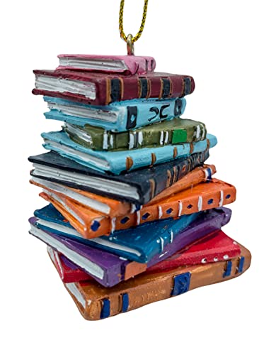 Christmas Book Stack Ornament - Teacher & Book Lover Holiday Decor