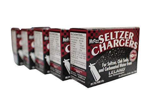 CO2 Soda Charger 8g 50-Pack for Soda Siphons & Makers - Compatible with All 1 Liter/Quart Models