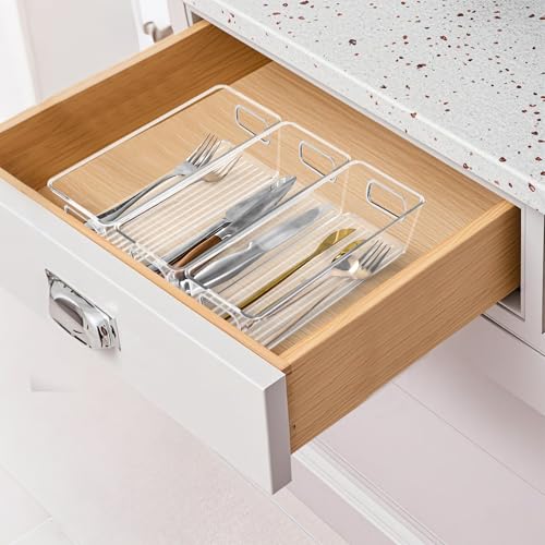 Clear Plastic Storage Bins 8 Pack - Large & Small Pantry & Fridge Organizer Set with Stackable Design