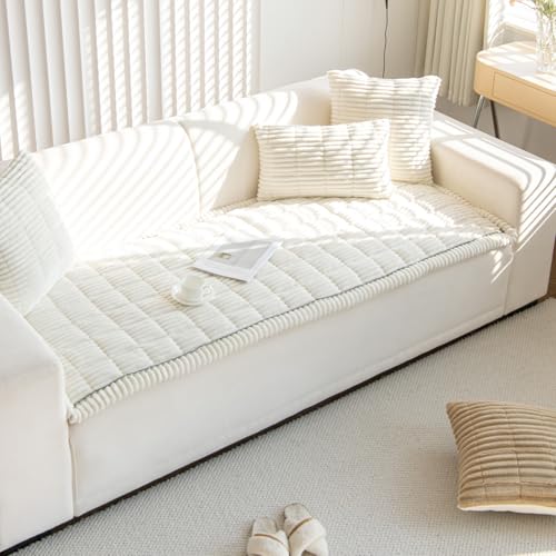 Pet Couch Cover Protector for Dogs Sofa Slipcover White 27in x 83in