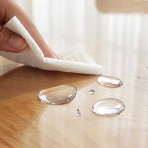 Clear Plastic Table Cover Protector 46 x 84 Inch 2mm Thick, Food Safe PVC