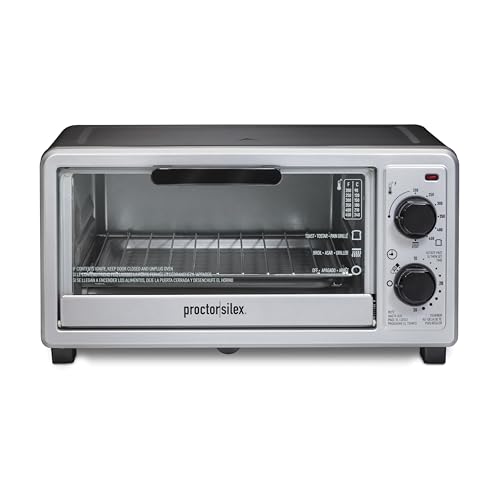 Proctor Silex 4-Slice Countertop Toaster Oven with Broiler & Bake Function