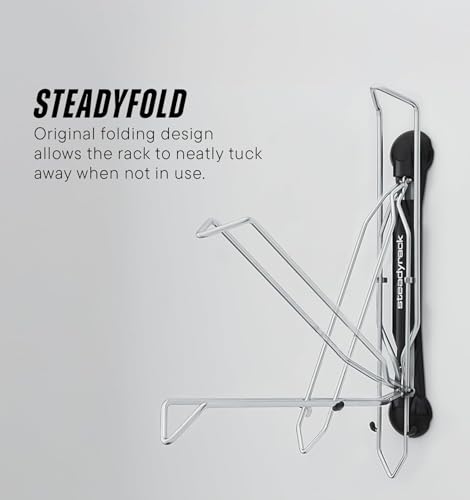 1-Pack Chrome Wall-Mounted Bike Rack for Road Bikes - Space Saving Vertical Storage