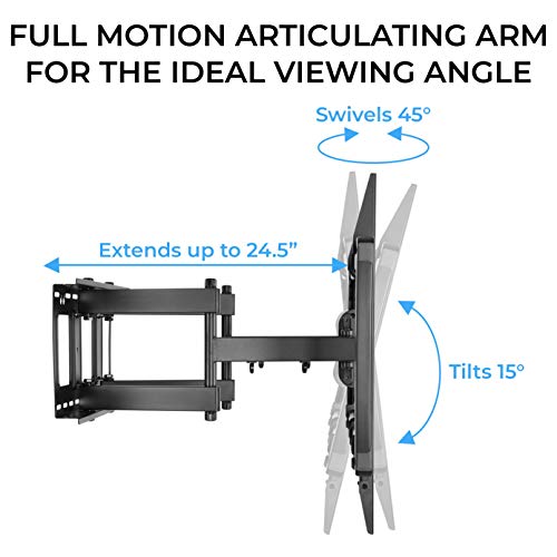Heavy Duty Full Motion TV Wall Mount for 60-100 Inch Flat & Curved TVs