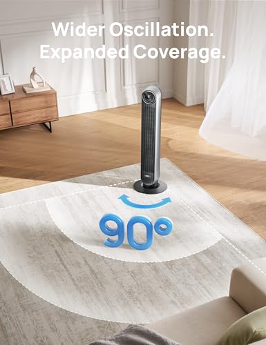 DREO 36-inch Bladeless Tower Fan with 4 Speeds & 4 Modes - Quiet Oscillating Fan