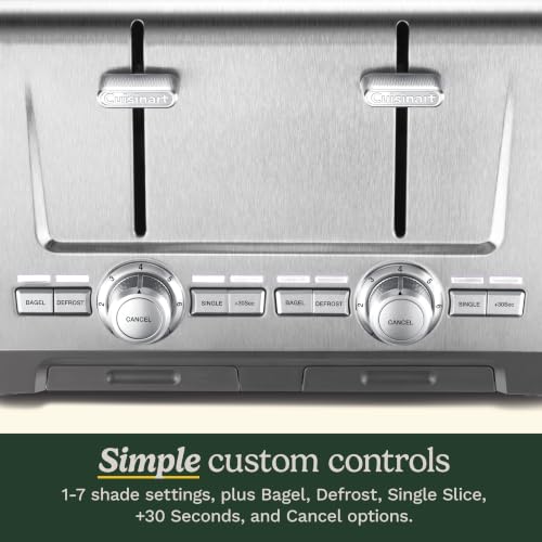 Cuisinart 4-Slice XL Slot Toaster with 7 Shade Settings - Stainless Steel
