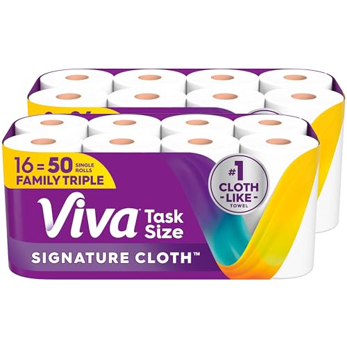 Viva Signature Cloth Paper Towels Pack of 16 - 141 Sheets per Roll, Family Triple