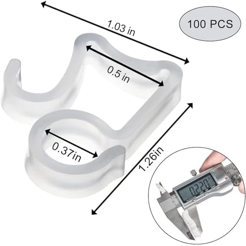 100 Pcs Outdoor Light Clips Hooks for String Lights Gutter Clips for Hanging Christmas Village Accessories