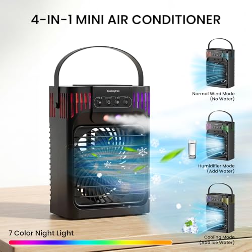 Portable Air Conditioners, Cooler Fan Mini Evaporative 3 Speeds,