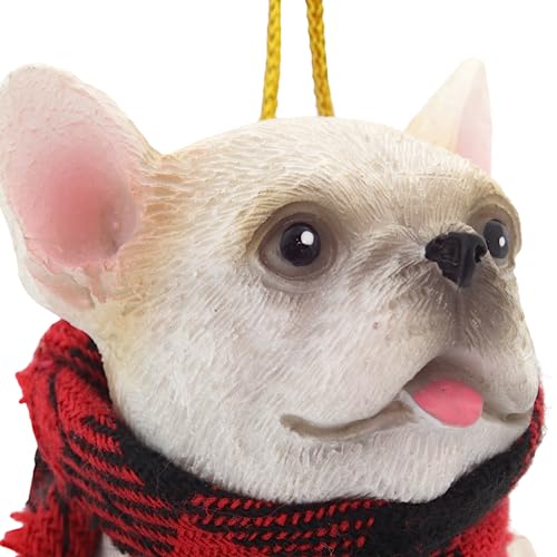 Needzo French Bulldog Christmas Ornament - Festive Pet Decor, Dog Lover Gift, 2.5x1.3x2.5 Inches