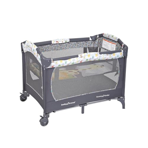 Baby Trend Nursery Center Playard Tanzania - Portable Baby Playpen with Bassinet & Toys