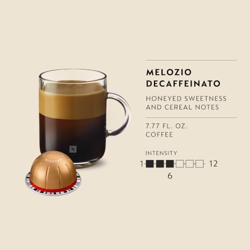 Nespresso Vertuo Melozio Decaf Coffee Pods 30 Count - Medium Roast, Recyclable Capsules