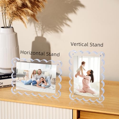 3-Pack 4x6 Acrylic Picture Frames - Double-Sided Tabletop Display Set