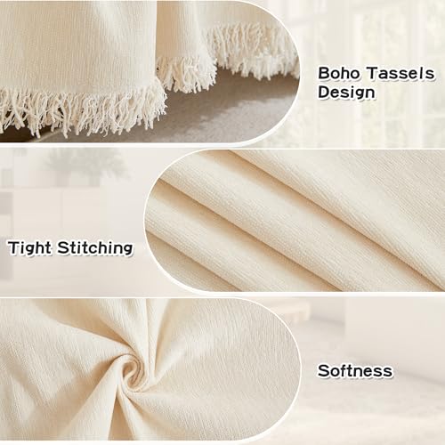 Beige XX-Large Sectional Couch Cover for L-Shaped Sofa - 2 Piece Furniture Protector